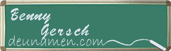 Benny Gersch Visitenkarte